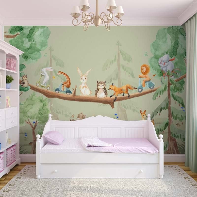 Custom kids wallpaper mural for children's room