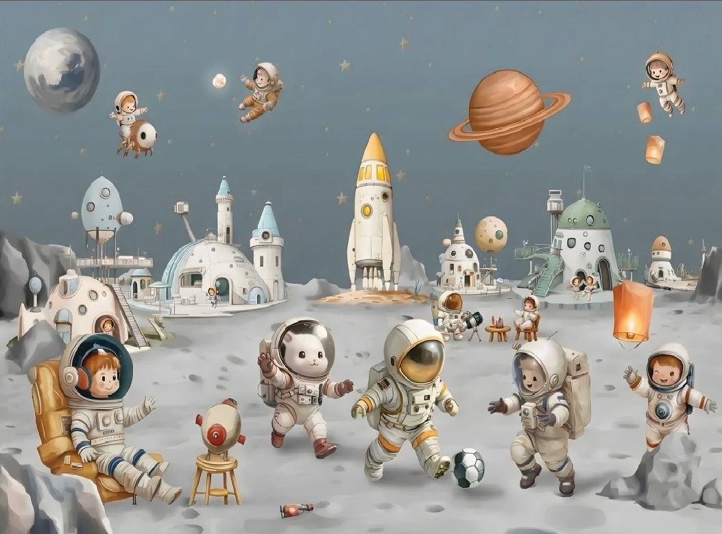 Story kids wallpaper design in Noida